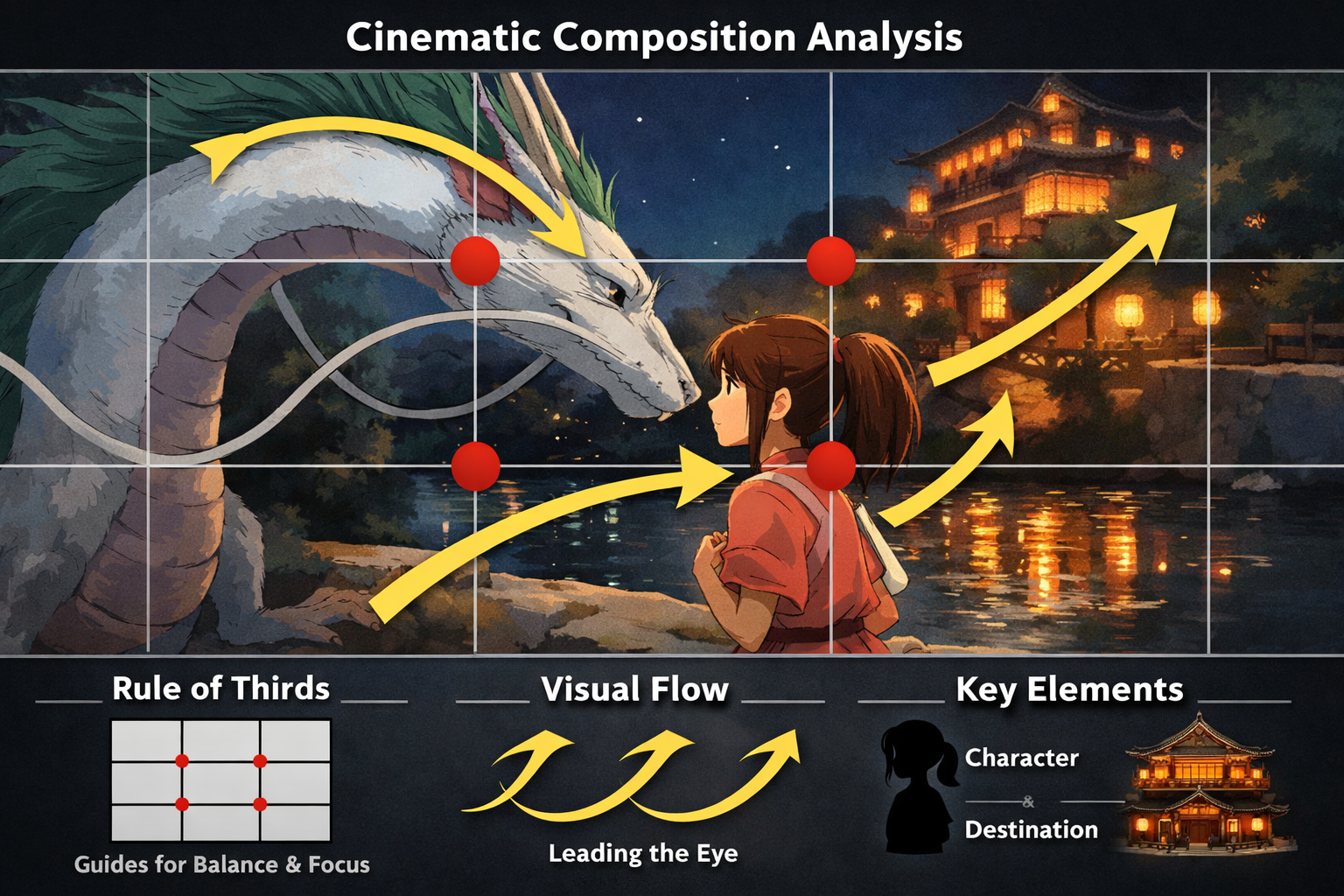 Analiza kompozycji kadru w filmie animowanym — siatka i proporcje