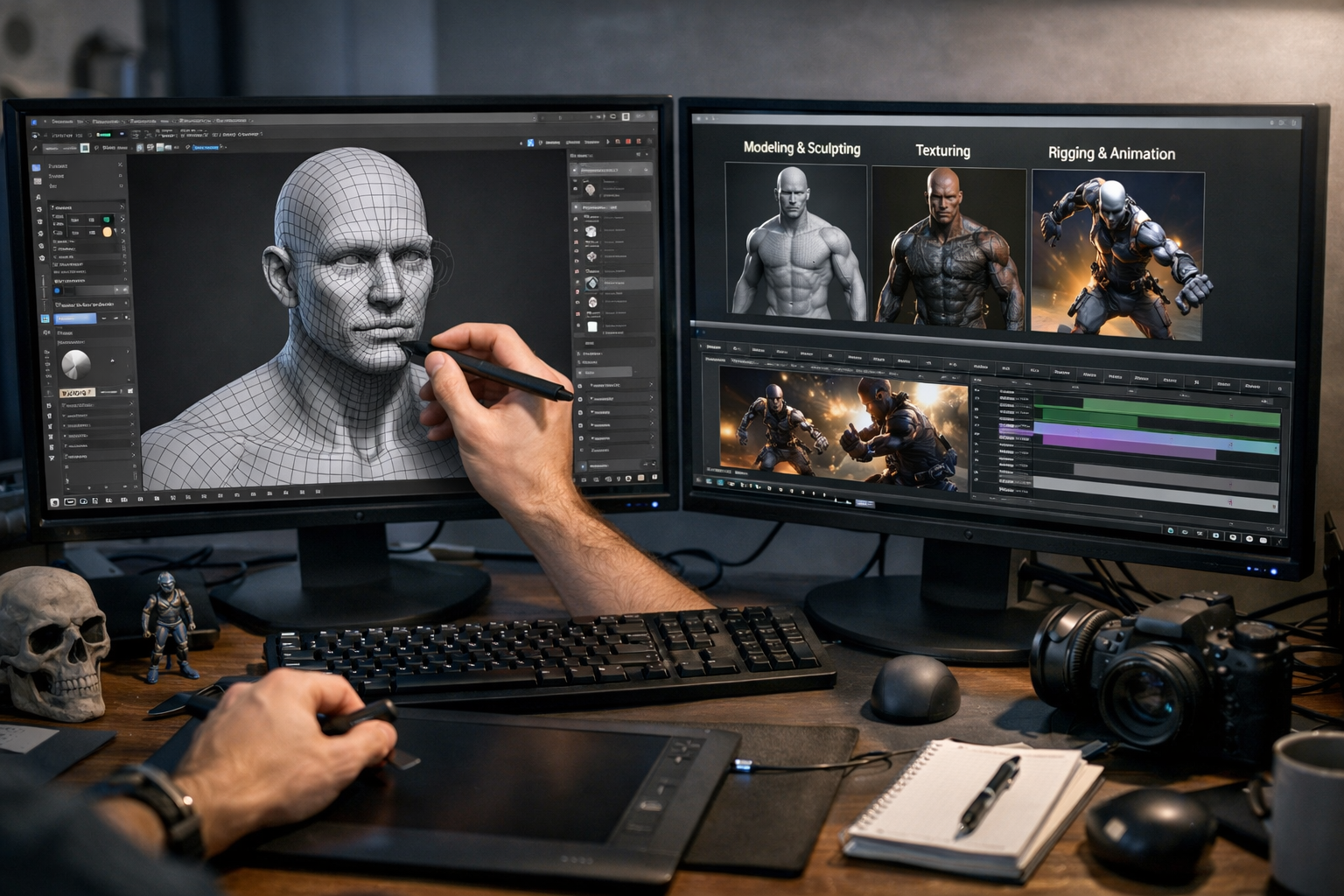 Modelowanie trójwymiarowe na ekranie komputera — proces tworzenia animacji CGI